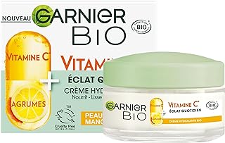 Garnier - Crème Hydratante Bio - Hydratation et Éclat Au