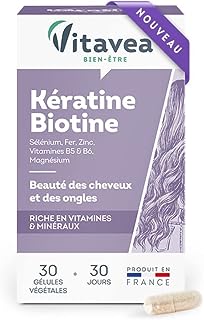 Vitavea Bien-être - Kératine Biotine - Complément Alimentaire Soin Cheveux